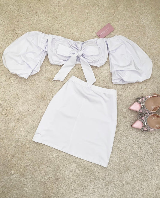 Bow skirt set