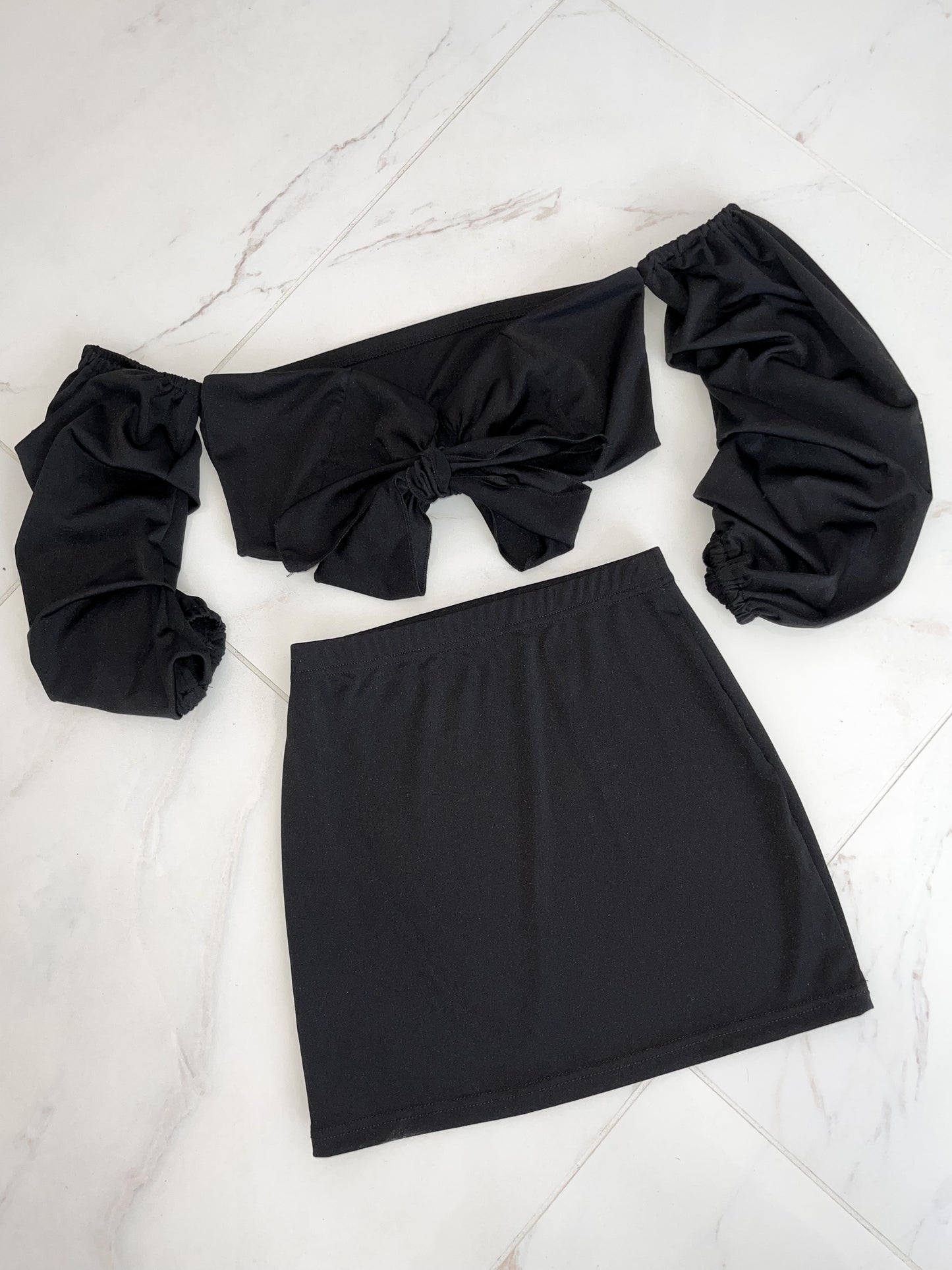 Bow skirt set